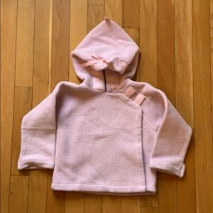 Widgeon fleece hooded wrap jacket